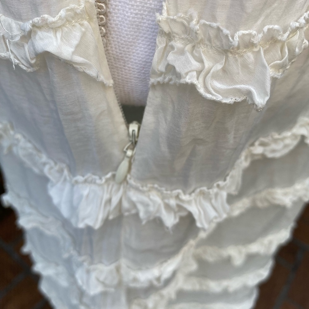 J Crew Cream Ruffle Dress - Picture 10 of 12